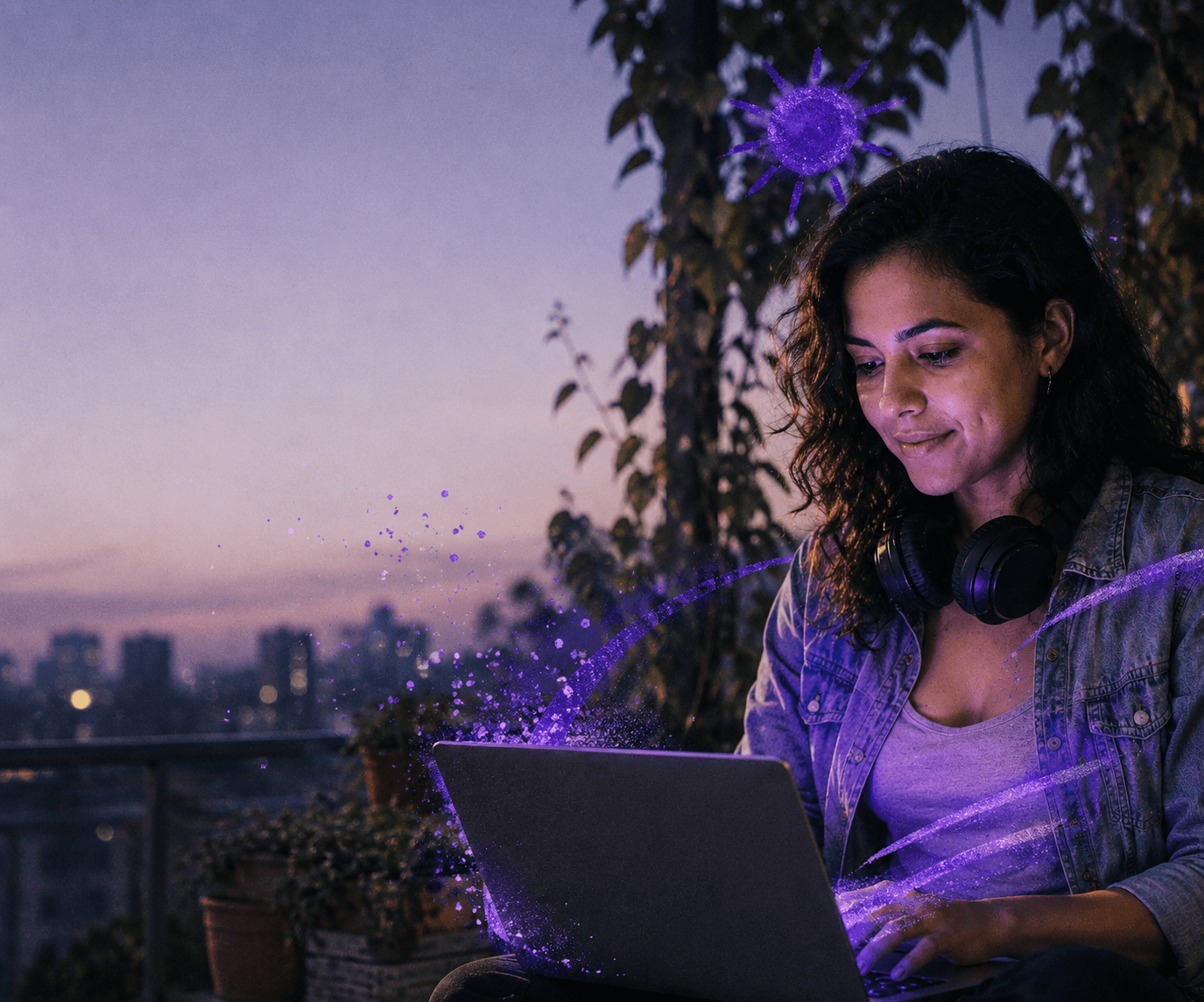 Freelancer frente a su computador